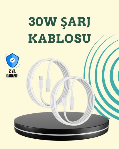 Brand TRİTHLTXUCZ30WKABLO-3-BLNCCC Aşırı Şarj Ve Pil Koruması İle Akıllı Çipli Lightning Kablo 1.2M