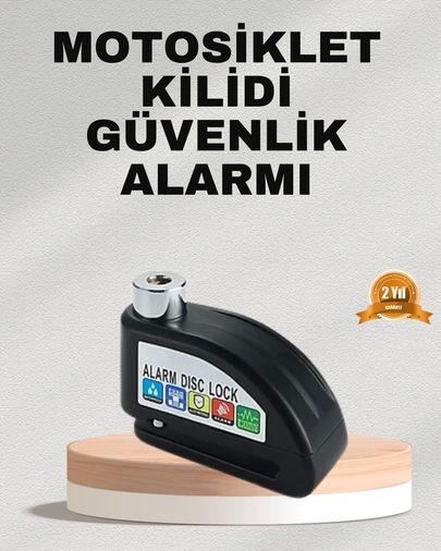 Brand TRİTHLTXUCZMOTORKİLİT-9-BLNCCC Ekonomik Alarm Disk Kilidi Motosiklet Scooter Bisiklet Güvenlik