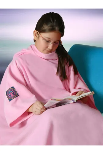 BRAVO TEKSTİL KOLLUBATTANİYEPEMBE Giyilebilir Kollu Battaniye Çocuk
