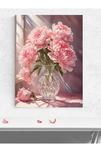 BRF 697a961b30998382b5a2eb26-1247315PI Gultekinsell Postermanya Pink Bloom, Pembe Şakayık Natürmort Çiçek Poster - Afiş - Dekoratif Duvar P