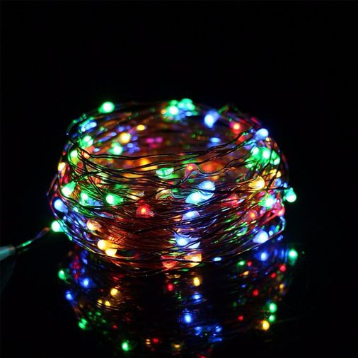 BUFFER® Pilli Renkli Peri Led Işık Dekoratif Aydınlatma 5 Metre RGB Led