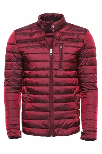 Burgundy Down Men Coat - Wessi