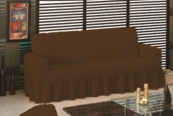 Bürümcük Koltuk Örtüsü Maxi Çekyat - Kahve