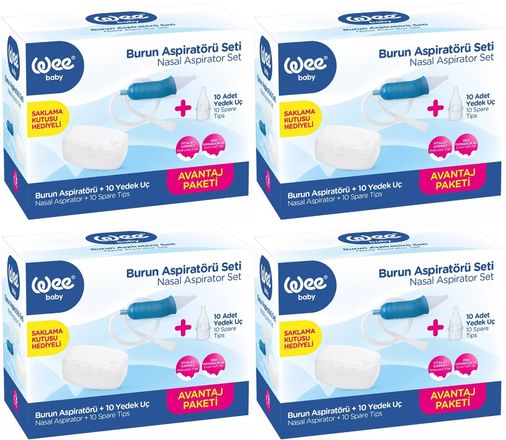 Burun Aspiratörü Seti Şeffaf (WEE945) 4 Lü Set