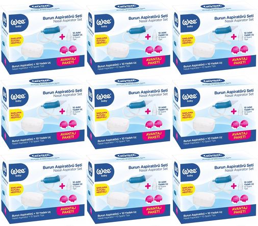 Burun Aspiratörü Seti Şeffaf (WEE945) 9 Lu Set