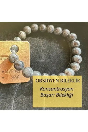 Butik 23rtghob Obsidyen Doğaltaş Bileklik (Başarı Yükseltici)