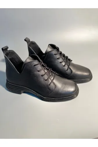 Butik nb51 Noble Shoes Hakiki Deri Kadın Yarım Bot