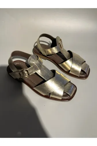 Butik sfk007 Noble Shoes Hakiki Deri Kadın Sandalet