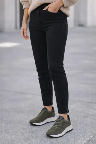 Butik SMT35 Noble Shoes Hakiki Deri Haki Süet Sneaker &sporayakkabi