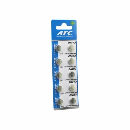 Buton Pil - Saat Lazer Hesap Makinesi Pili 10lu Paket  AG10  - LR1130H - 389A -1.55V (4745)