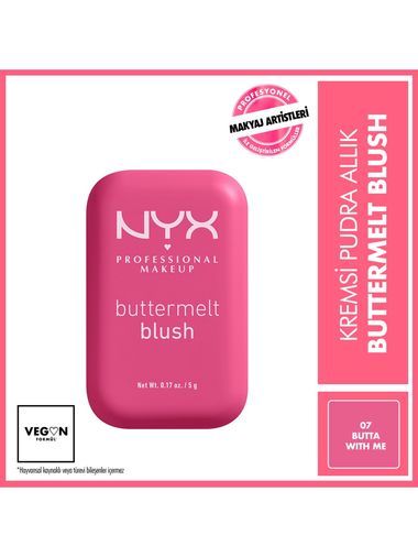buttawithme130 Nyx Professional Makeup Buttermelt Blush Kremsi Pembe Pudra Allık - 07 Butta With Me