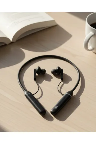 BUYX9758-6719 Uzun Süre Kullanımlı Kablosuz Boyun Askılı Stereo Kulaklık Güçlü Bas Ve Net - Buyx9758-671