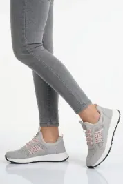 Buz Pudra Fileli Kadın Spor Ayakkabı