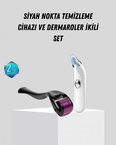 byhodi 116914330 Dermaroller Ve Vakumlu Siyah Nokta Temizleme Cihazı 2 Li Cilt Bakım Seti
