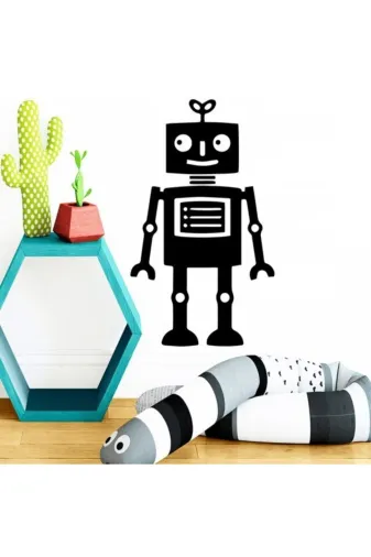 Byken 01115 Sevimli Robot Duvar Sticker