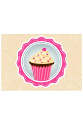 Byken byken1524 6'lı Cupcake Desenli Amerikan Servis