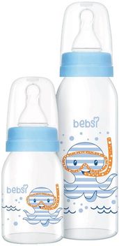 Cam Biberon Seti (250ml+125ml) Mavi