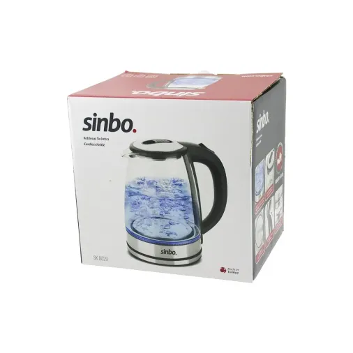 Cam Kettle Su Isıtıcısı 1.8LT Gizli Rezidans 360° Dönebilme Özellik 1850-2200W SK-8029