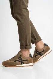Camel Bağcıklı Hafızalı Erkek Sneaker