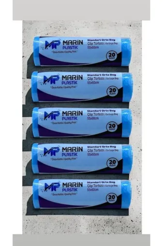 Canhome 5560 Marin Orta Boy Çöp Torbasi 55X60Cm 5 Rulo
