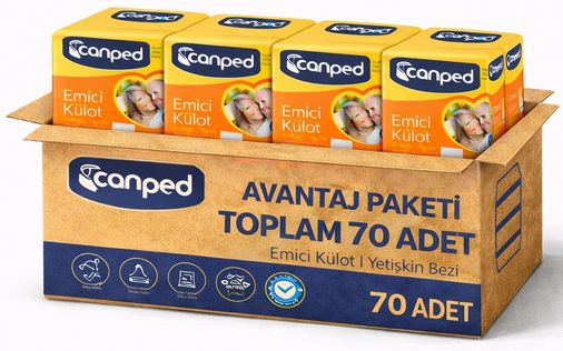 Canped Emici Külot Pants Yetişkin Bezi L - Büyük - Large Ekonomik Pk 70 Adet (5PK*14)