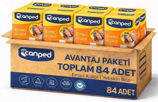 Canped Emici Külot Pants Yetişkin Bezi L - Büyük - Large Ekonomik Pk 84 Adet (6PK*14)