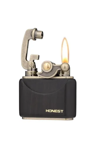 Cantayurdu HNS112 Honest Vintage Benzinli Ahşap Çakmak Siyah