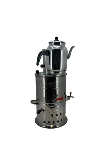 Cantayurdu MN300 Paslanmaz 304 Çelik 5 Litre Çift Hazneli Demlikli Semaver