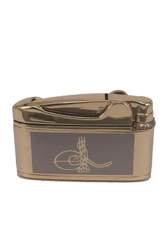 Cantayurdu proms111 Osmanlı Tuğralı İbelo Tarz Gazlı Çakmak Altın Renk