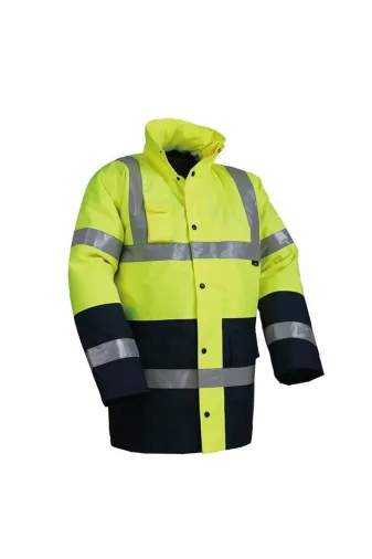 Cantayurdu VWJK05 Reflektörlü 300D Oxford Çift Renk Parka Yağmurluk Sarı
