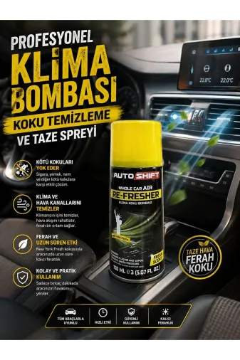 car care vicix since 2019 326 Klima Bombası Koku Temizleme Ve Tazeleme Spreyi 150 Ml