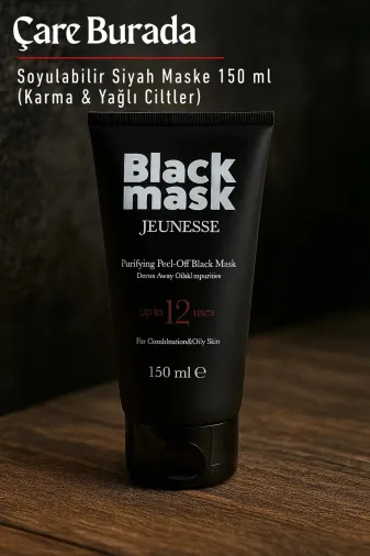 Çare Burada blackmask Jeunesse - Soyulabilir Siyah Maske 150 Ml (Karma & Yağlı Ciltler)