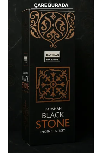 Çare Burada blackstonetütsü Darshan Incense - Black Stone 20'li Çubuk Tütsü (Mistik Atmosfer & Zihinsel Berraklık)