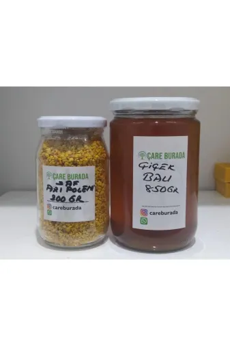 Çare Burada Bzhsvbsb Doğal Arı Poleni 200 Gr + Doğal Çiçek Balı 850 Gr