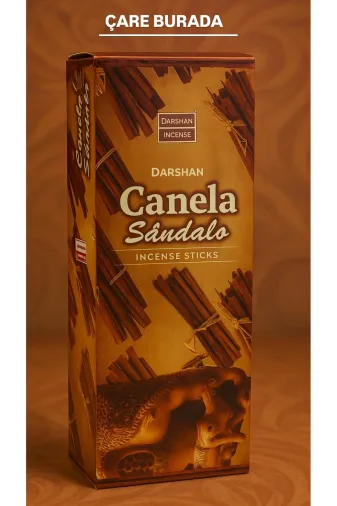 Çare Burada canelasandalotütsü Darshan Incense - Canela Sandalo 20'li Çubuk Tütsü (Tarçın & Sandal)
