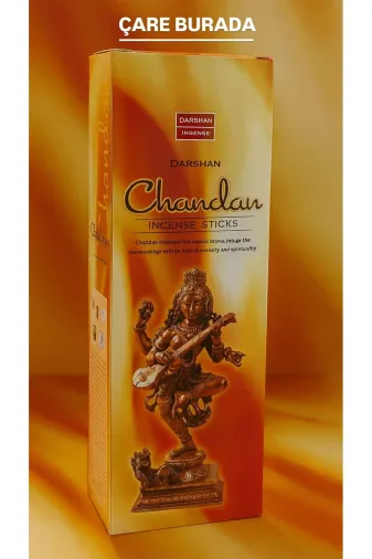 Çare Burada chandantütsü Darshan Incense - Chandan 20'li Çubuk Tütsü (Spritüel Deneyim & Maneviyat & Odaklanma)