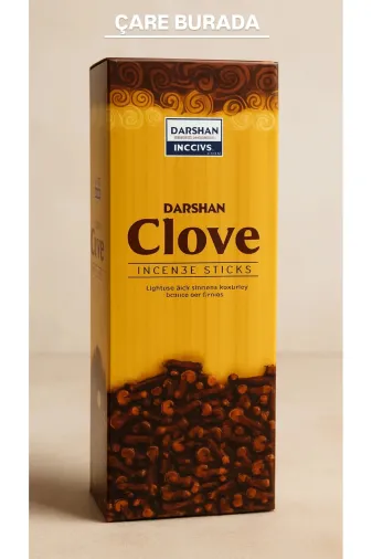 Çare Burada clovetütsü Darshan Incense - Clove 20'li Çubuk Tütsü (Karanfil)