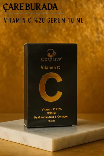 Çare Burada curelivecvitaminiserum Curelive - %20 C Vitamini Serum 10 Ml (Hyaluronik Asit & Kolajen)