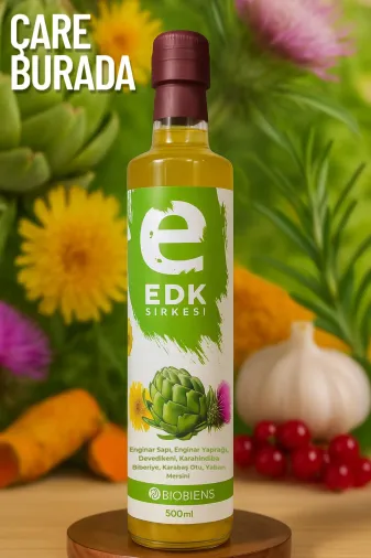 Çare Burada edksirke Enginar & Devedikeni & Karahindiba Sirkesi 500 Ml (Biberiye, Karabaş Otu, Yaban Mersini)