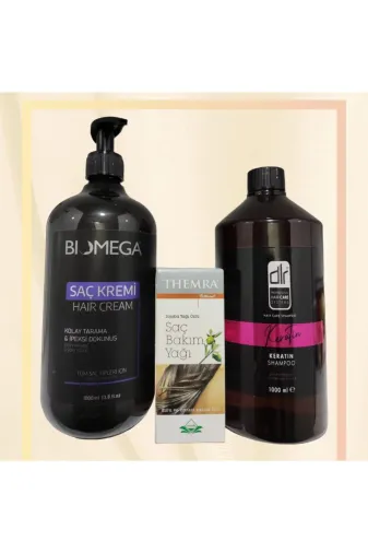Çare Burada jijijabshz Jojoba Özlü Saç Bakım Yağı+ Saç Kremi 1Lt + Keratin Şampuan 1 Lt
