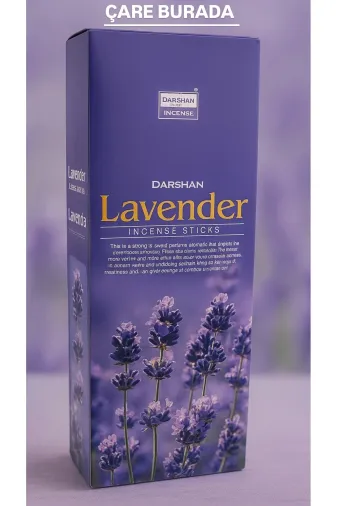 Çare Burada lavendertütsü Darshan Incense - Lavender 20'li Çubuk Tütsü (Lavanta)