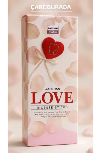 Çare Burada lovetütsü Darshan Incense - Love 20'li Çubuk Tütsü (Aşk)