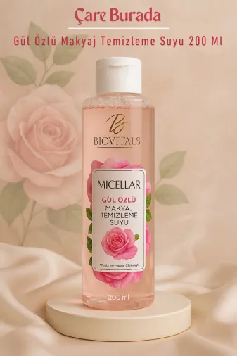 Çare Burada makyajtemizlemesuyu Gül Özlü Makyaj Temizleme Suyu 200 Ml