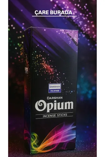 Çare Burada opiumtütsü Darshan Incense - Opium 20'li Çubuk Tütsü (Spiritüel Deneyim & Ritüel)