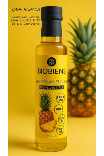 Çare Burada P4109S4297 Bromelain Şurubu 250 Ml (Koenzim Q10 & B2 & B6 & L'carnitine)