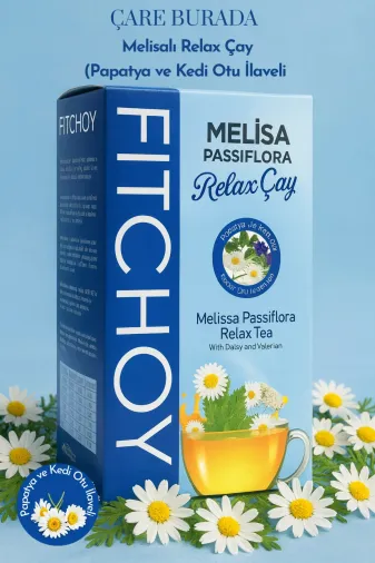 Çare Burada P5372S4872 Fitchoy - Melissa Passiflora Relax Çay 90 Gr × 45 Adet (Kedi Otu & Papatya İlaveli)