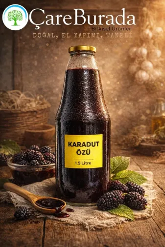 Çare Burada P5465S3895 Doğal Taneli Karadut Özü 1.5 Litre ( El Yapımı )