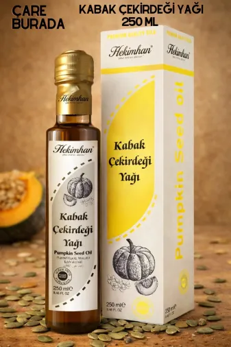 Çare Burada P5487S4356 Hekimhan - Kabak Çekirdeği Yağı 250 Ml (Soğuk Sıkım)