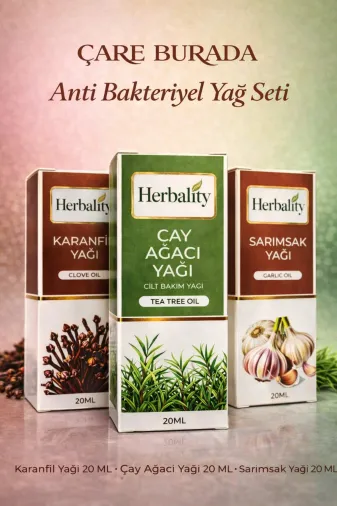 Çare Burada P5775S2577 Yağ Seti ( Karanfil Yağı & Çay Ağacı Yağı & Sarımsak Yağı)