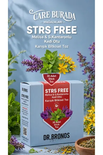 Çare Burada P5876S1756 Dr. Bronos - Strs Free 30'lu Stick Çay (Melisa & Kantaron & Kedi Otlu)